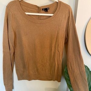 Cognac Scoop Neck Sweater